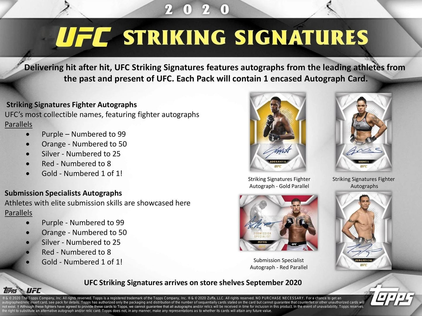 2020 Topps UFC Striking Signatures Hobby Box - GamesLand Canada