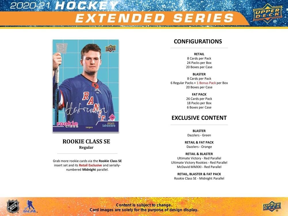 2020/21 Upper Deck Extended Series Hockey 24 - Pack Retail Box - GamesLand Canada