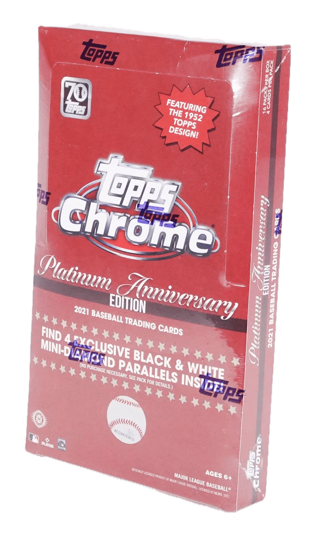 2021 TOPPS CHROME PLATINUM ANNIVERSARY EDITION BASEBALL HOBBY BOX LITE - GamesLand Canada