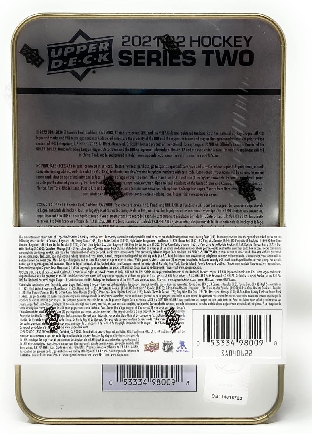 2021/22 Upper Deck Series 2 Hockey Tin - GamesLand Canada