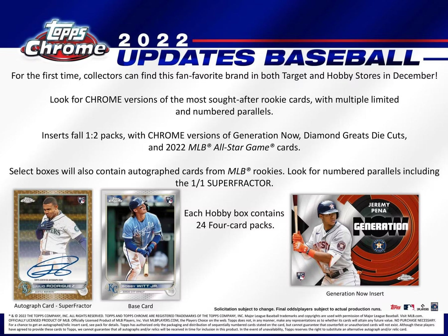2022 Topps Chrome Update Series Baseball Hobby Box - GamesLand Canada