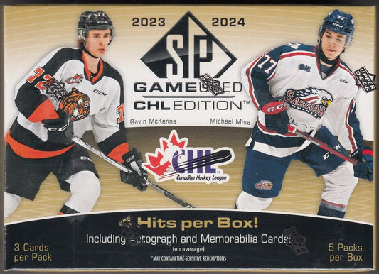 2023 - 24 Upper Deck CHL SP Game Used Hockey Hobby Box - GamesLand Canada