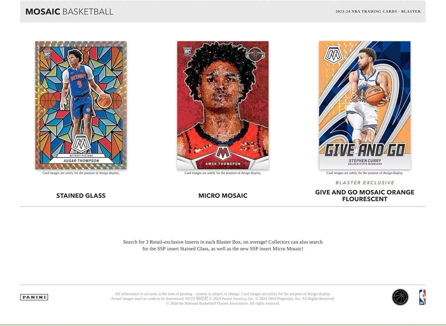 2023/24 Panini Mosaic Basketball 6 - Pack Blaster Box - GamesLand Canada