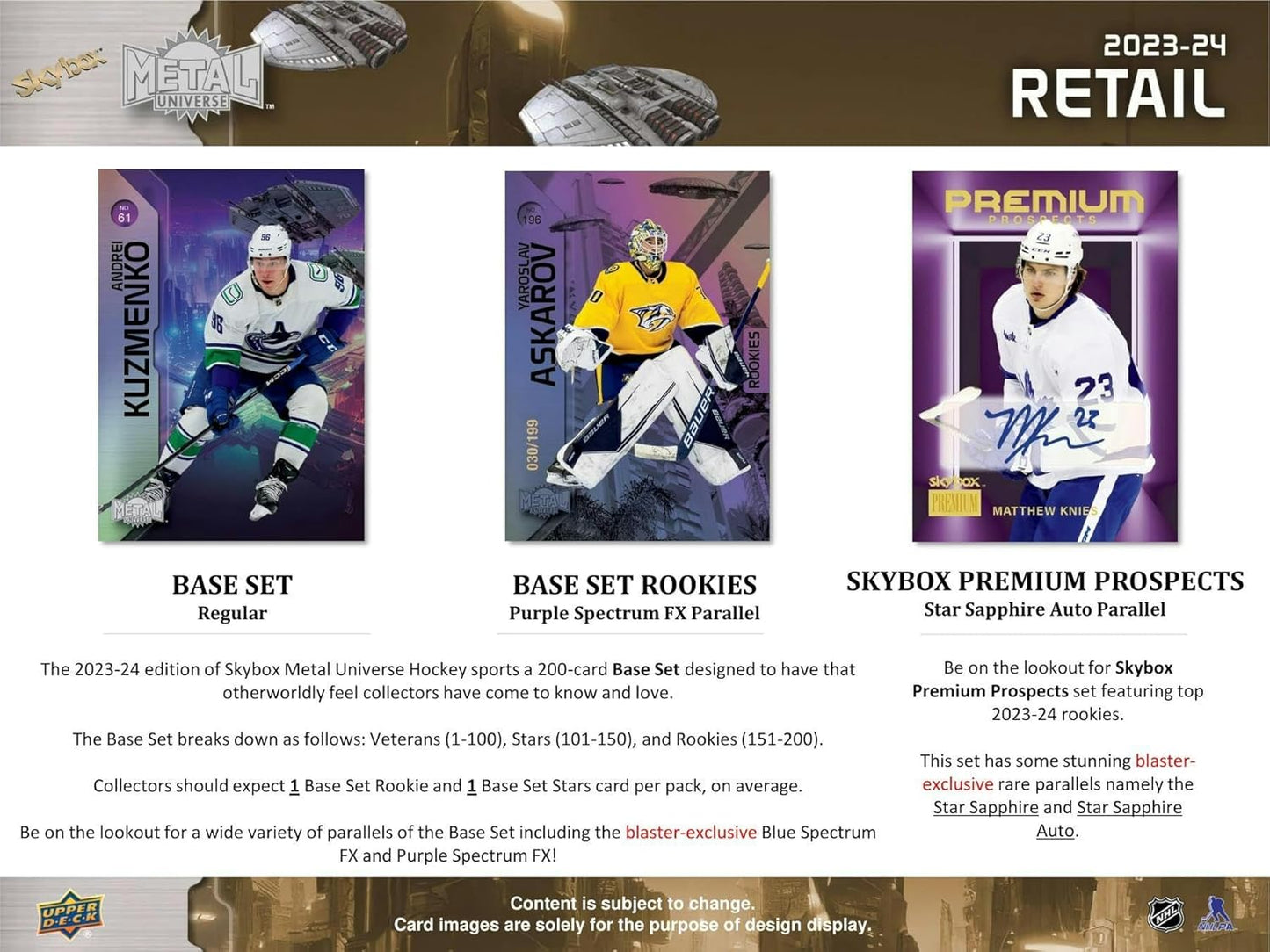 2023/24 Upper Deck Metal Universe Hockey 5 - Pack Blaster Box - GamesLand Canada