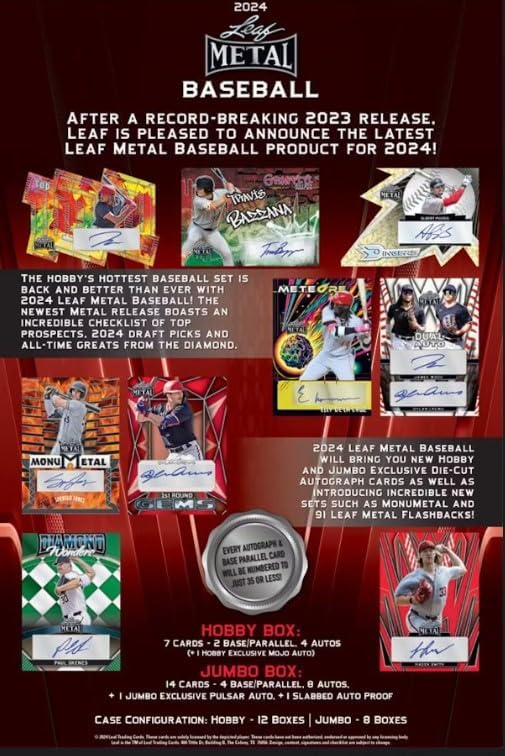 2024 LEAF METAL DRAFT BASEBALL HOBBY BOX - GamesLand Canada