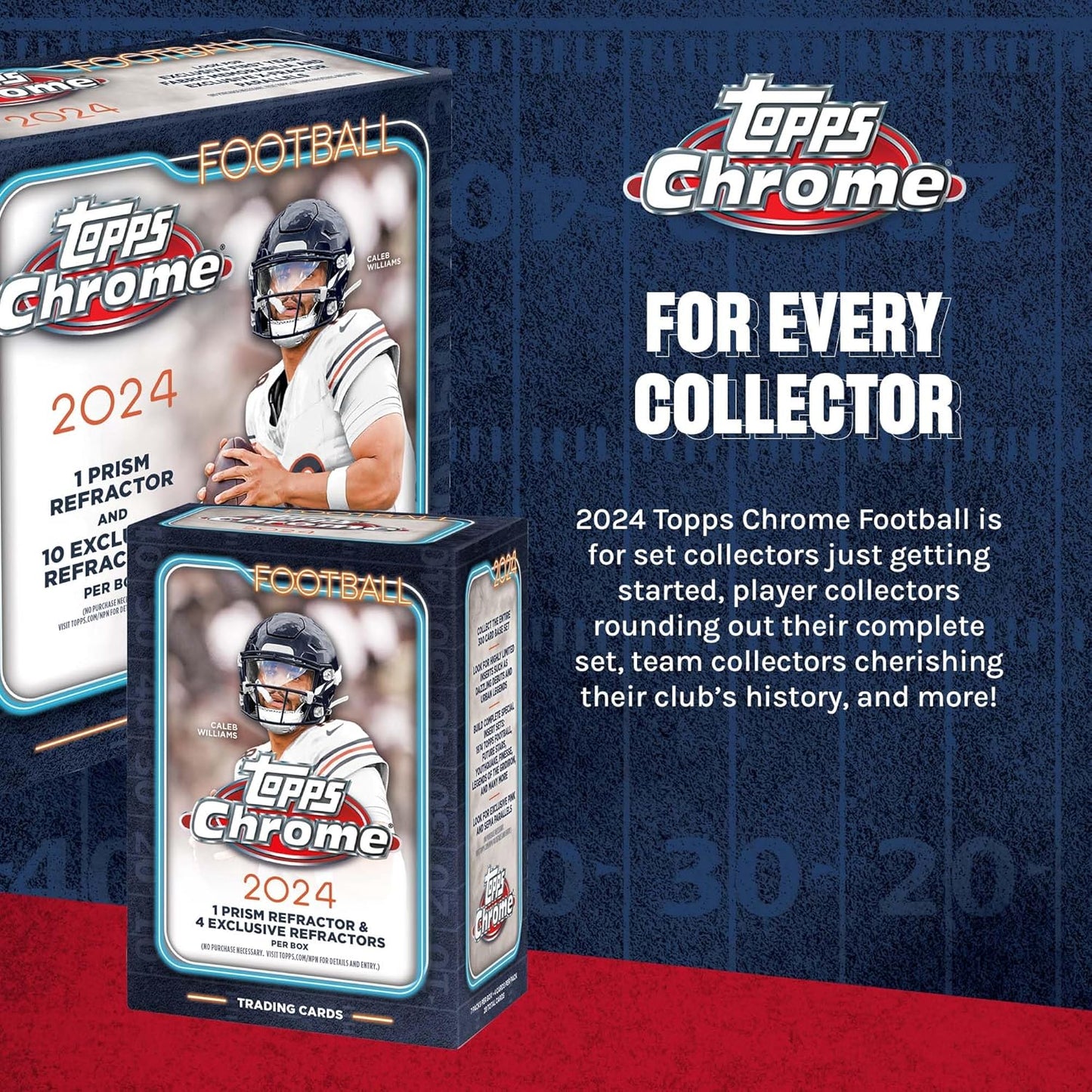 2024 Topps Chrome Football 7 - Pack Blaster Box - GamesLand Canada