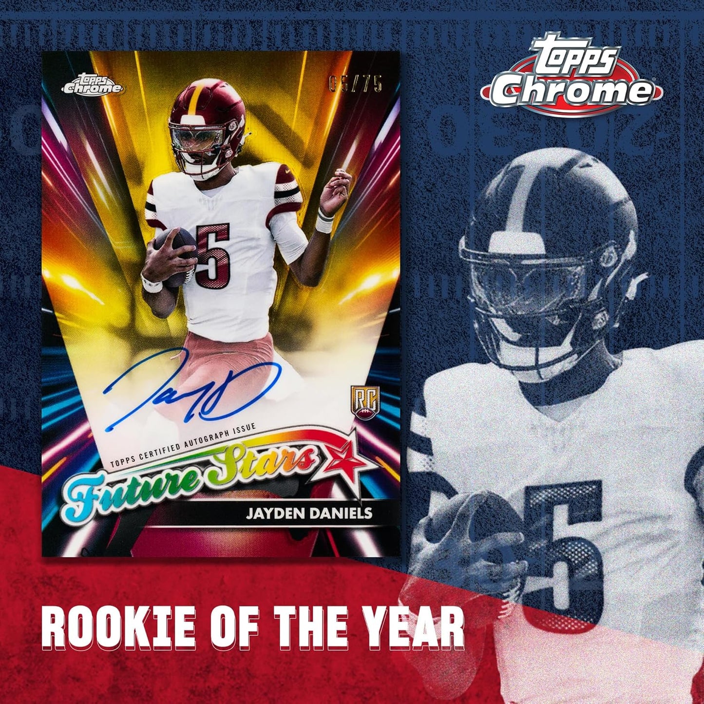 2024 Topps Chrome Football 7 - Pack Blaster Box - GamesLand Canada