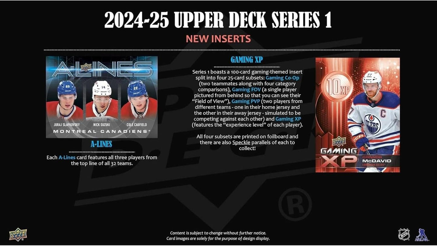 2024/25 Upper Deck Series 1 Hockey 4 - Pack Blaster Box - GamesLand Canada