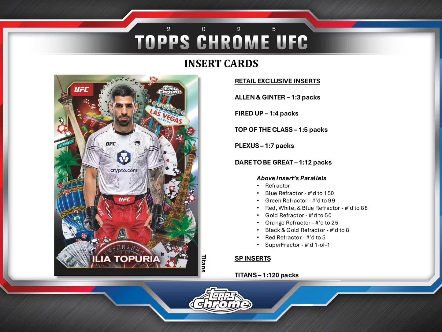 2025 Topps Chrome UFC 6 - Pack Blaster Box - GamesLand Canada