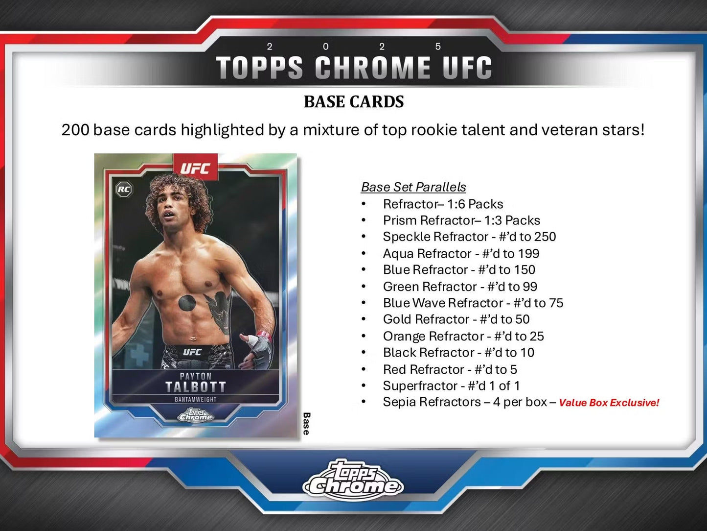 2025 Topps Chrome UFC 6 - Pack Blaster Box - GamesLand Canada