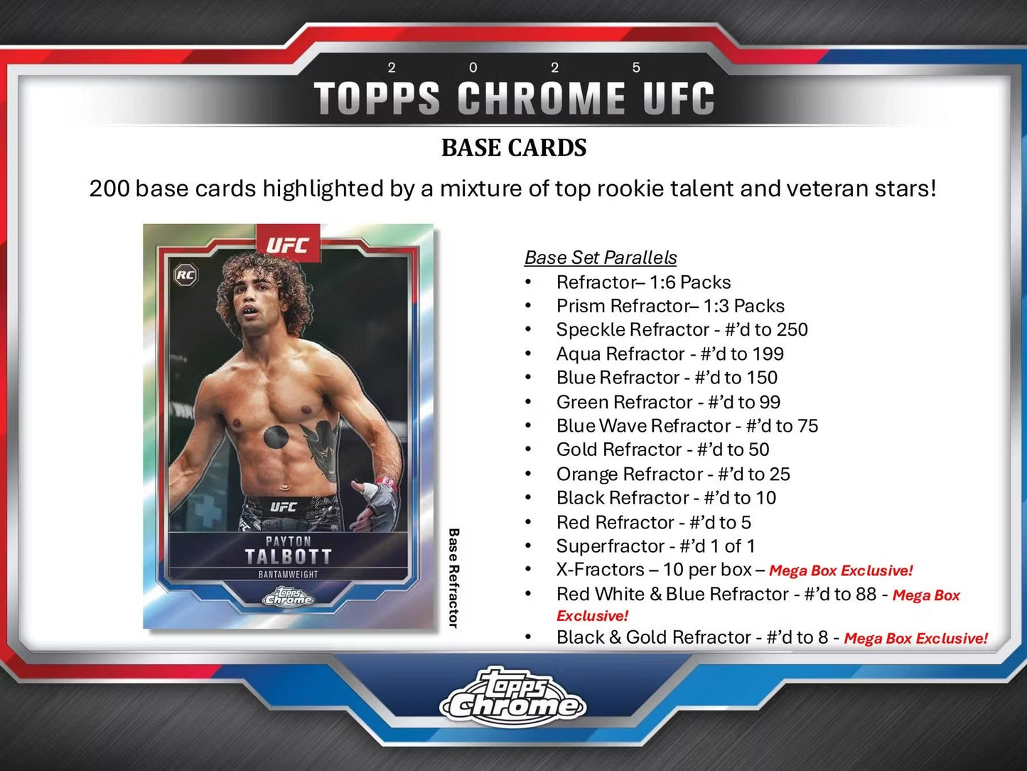 2025 Topps Chrome UFC Mega Box - GamesLand Canada
