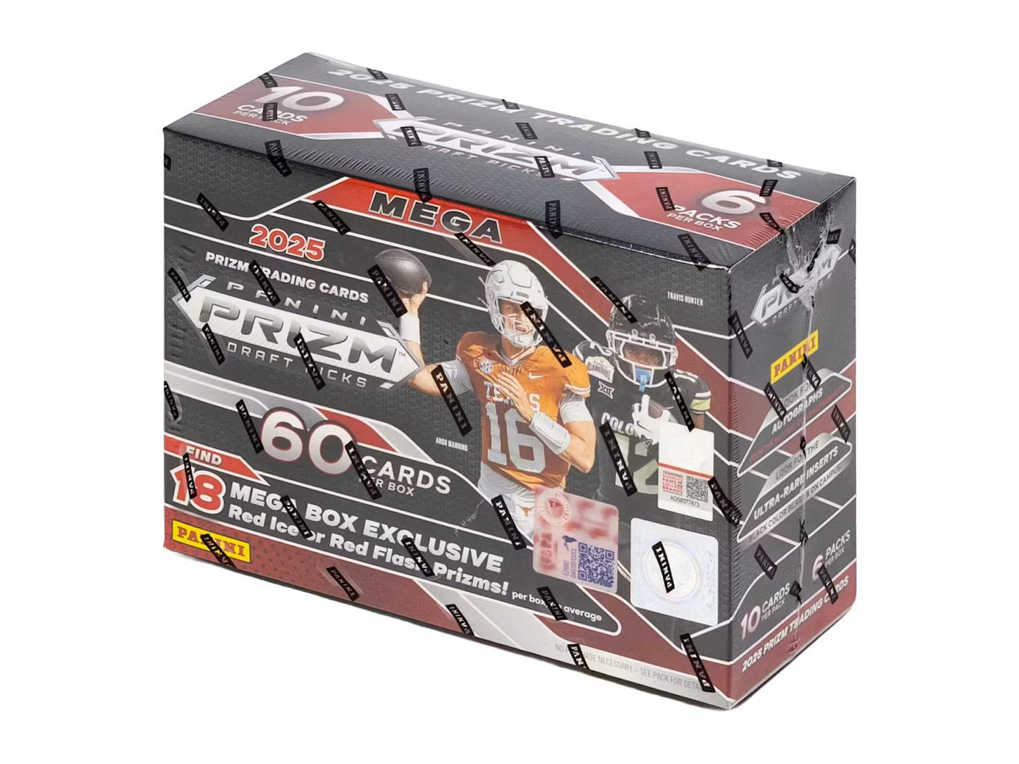 2025 Panini Prizm Draft Picks Football Mega Box (Red Ice and Red Flash)
