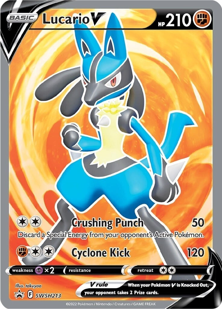 Lucario V - SWSH213 (SWSH213) (SWSH: Sword & Shield Promo Cards) (SWSD)