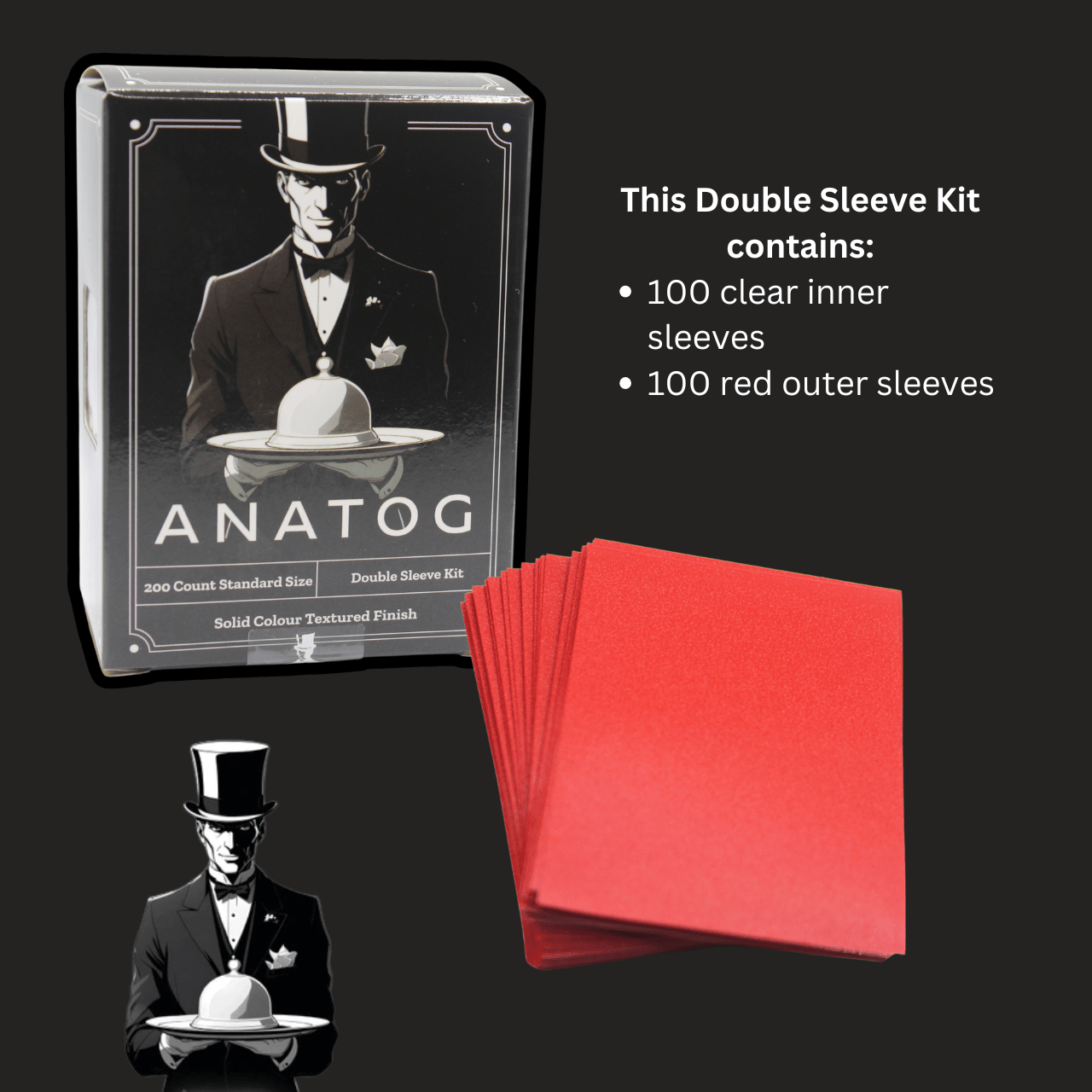 ANATOG Double Sleeve Kit - Red - GamesLand Canada