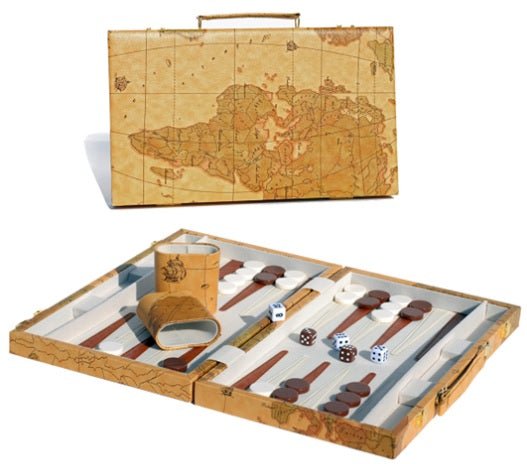 BACKGAMMON, 15" TAN MAP - GamesLand Canada