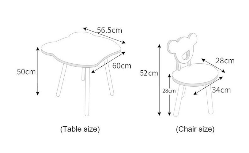 Bear Table and Chair Set - Mint/Green - GamesLand Canada