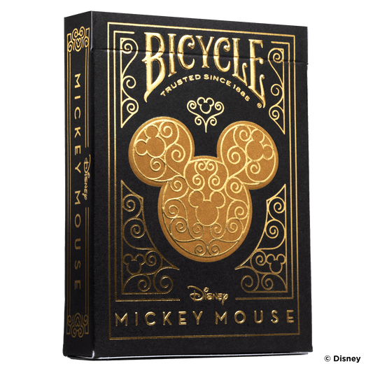 BICYCLE Disney Mickey Mouse inspired Black and Gold Playing Cards - GamesLand Canada