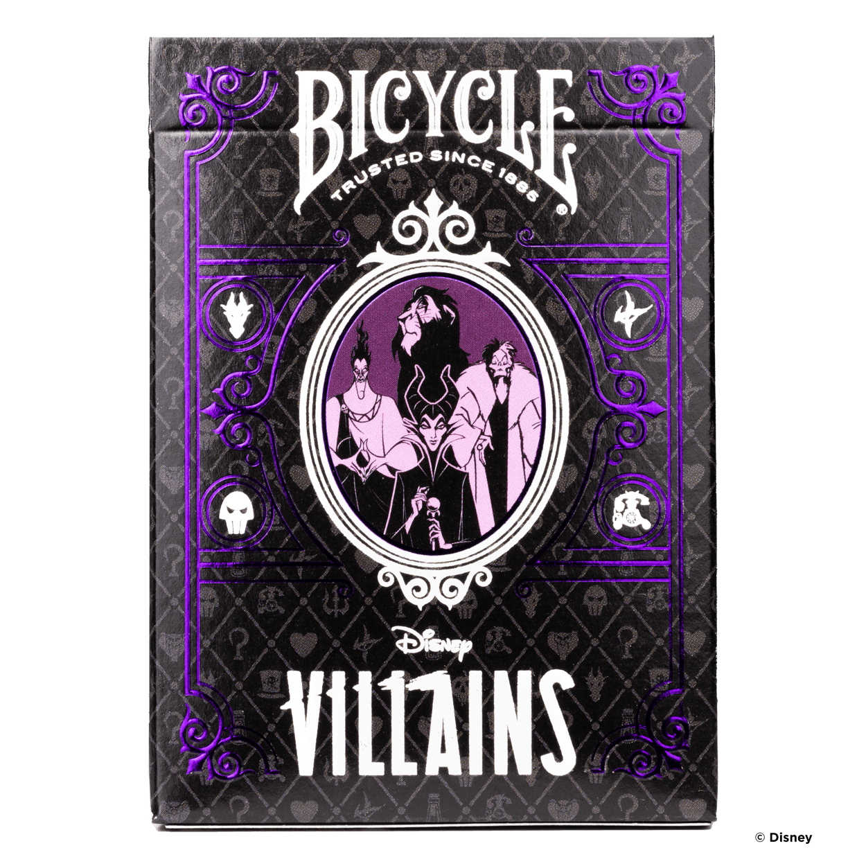 BICYCLE Disney Villains Inspired Playing Cards - Purple - GamesLand Canada