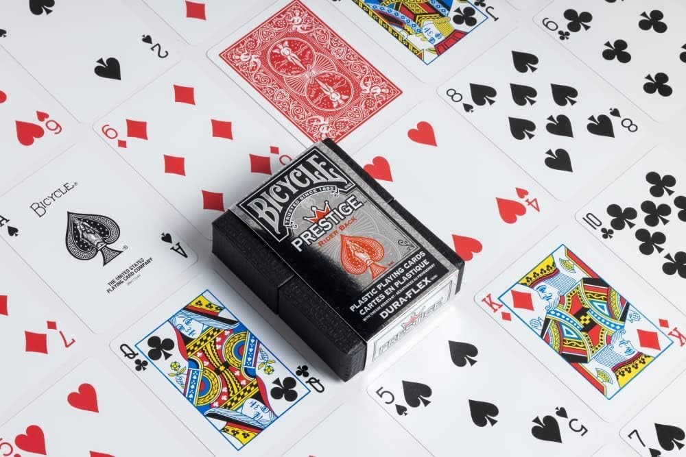 Bicycle Plastic Dura - Flex Prestige Playing Cards - Red - GamesLand Canada
