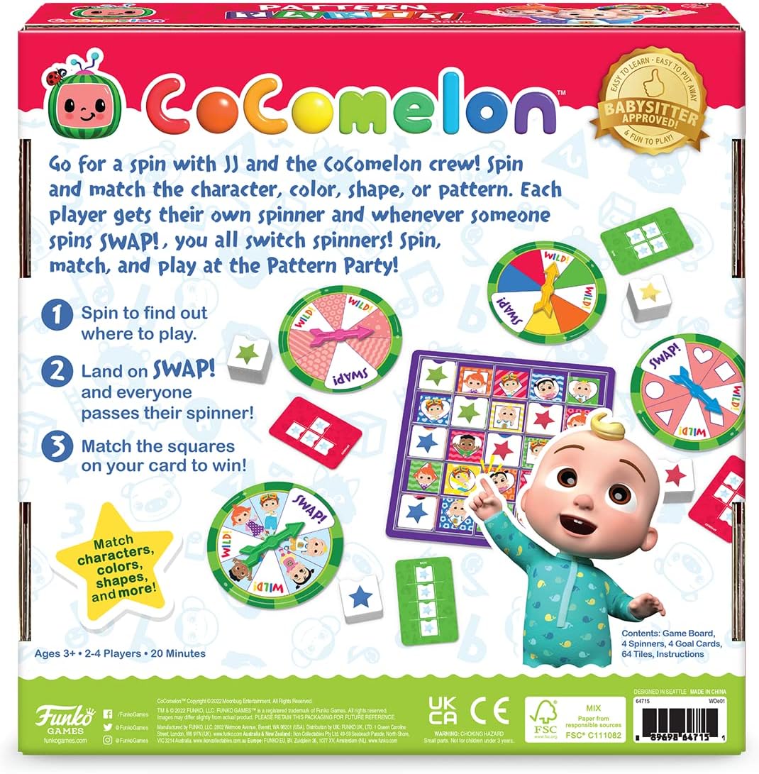 COCOMELON PATTERN PARTY GAME - GamesLand Canada