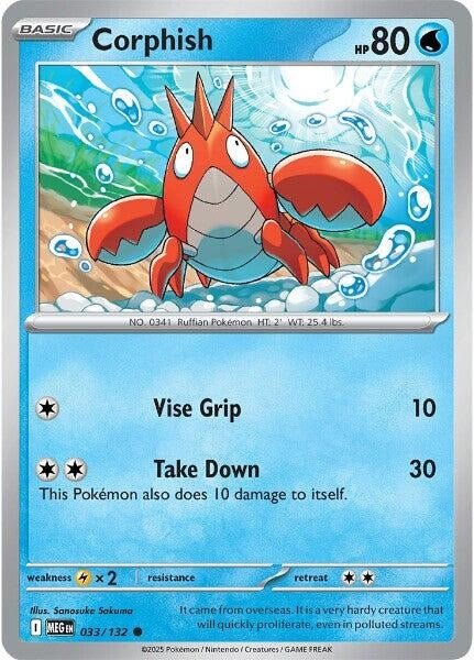 Corphish (033/132) (ME01: Mega Evolution) (MEG) - GamesLand Canada