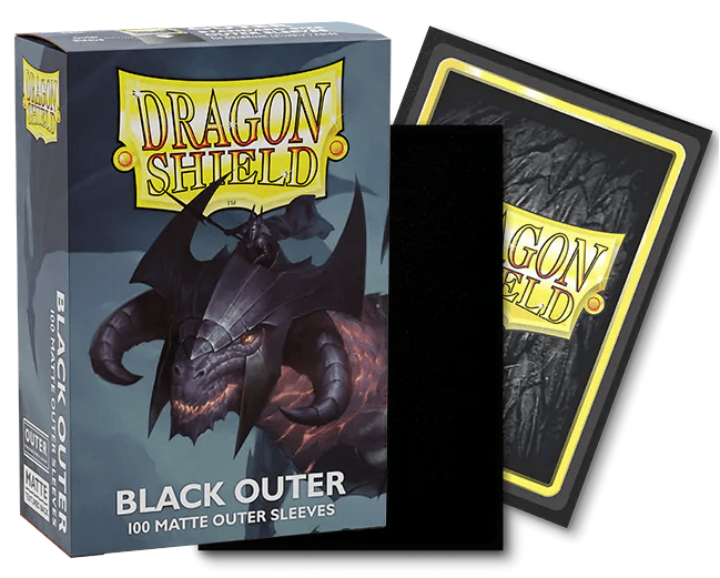 DRAGON SHIELD STANDARD SLEEVES OUTER MATTE BLACK - GamesLand Canada