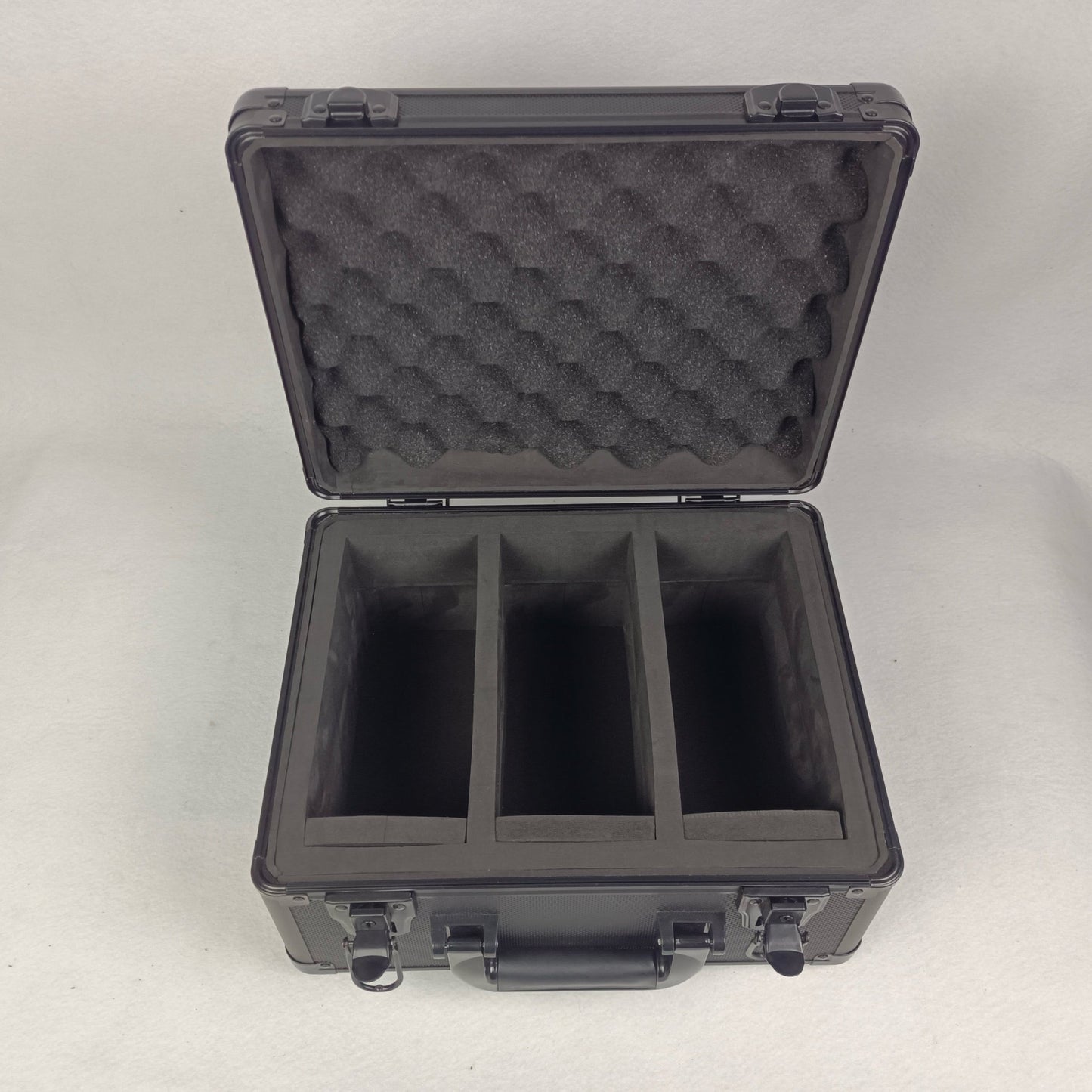 EVORETRO GRADED CARD STORAGE BOX HEAVY DUTY 3 ROWS BLACK ALUMINUM - GamesLand Canada