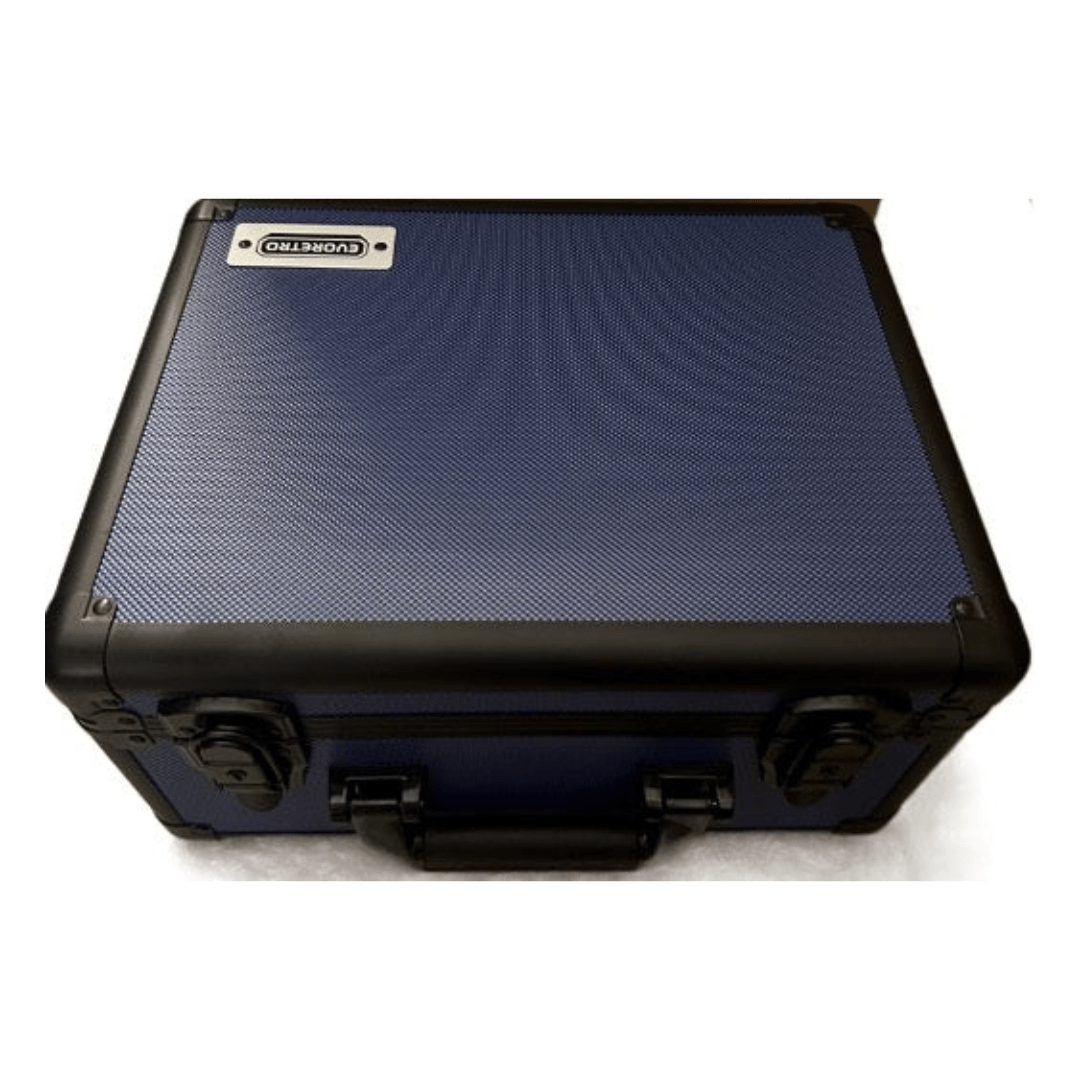 EVORETRO GRADED CARD STORAGE BOX HEAVY DUTY 3 ROWS BLUE ALUMINUM - GamesLand Canada
