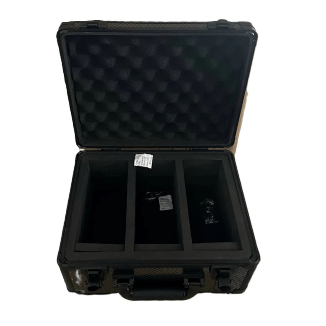 EVORETRO GRADED CARD STORAGE BOX HEAVY DUTY 3 ROWS BLUE ALUMINUM - GamesLand Canada