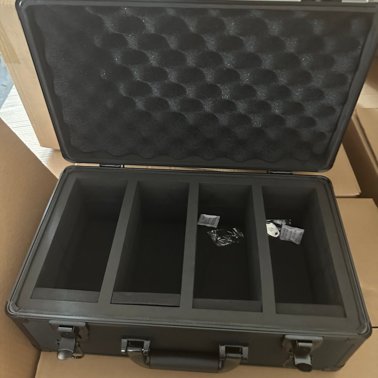 EVORETRO GRADED CARD STORAGE BOX HEAVY DUTY 4 ROWS BLACK ALUMIN - GamesLand Canada