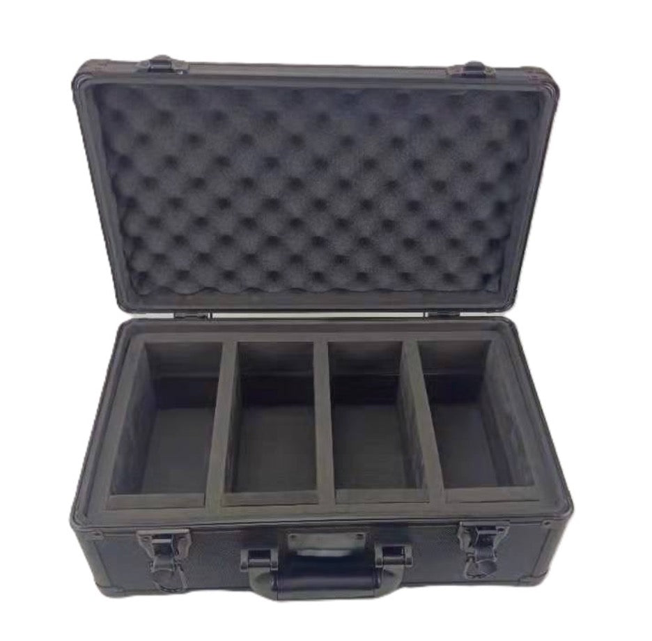EVORETRO GRADED CARD STORAGE BOX HEAVY DUTY 4 ROWS BLACK ALUMIN - GamesLand Canada