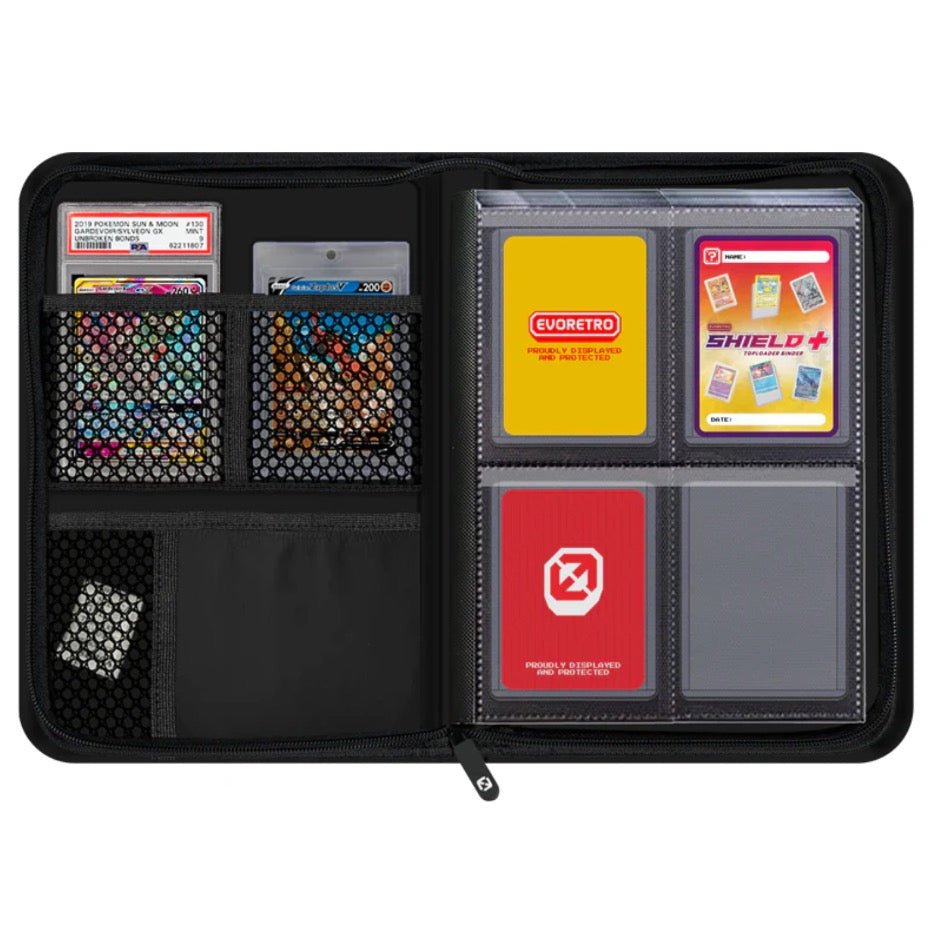 EVORETRO SHIELD+ COMPACT 96 TOPLOAD CARDS BINDER BLACK - GamesLand Canada