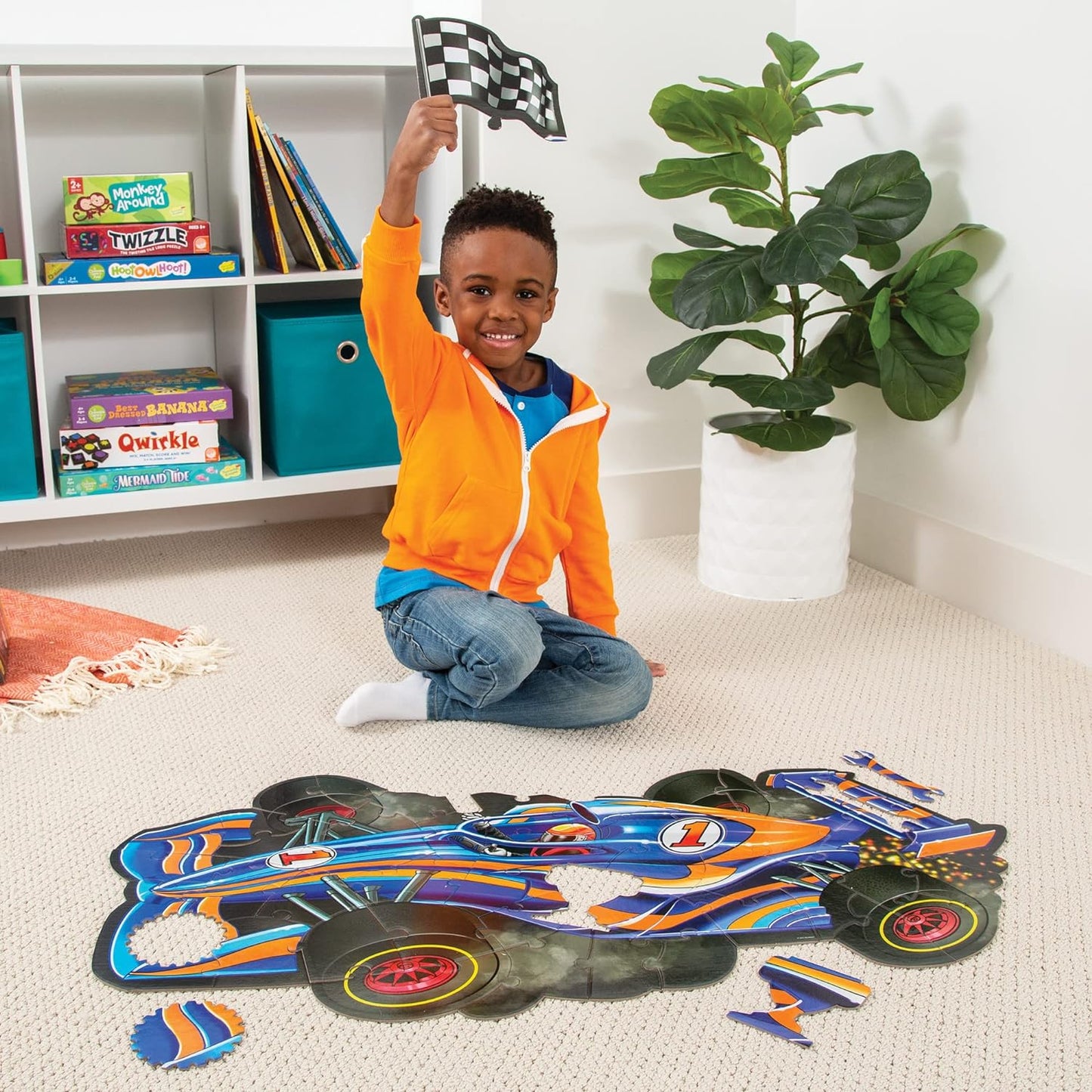 FLOOR PUZZLE RACECAR - GamesLand Canada