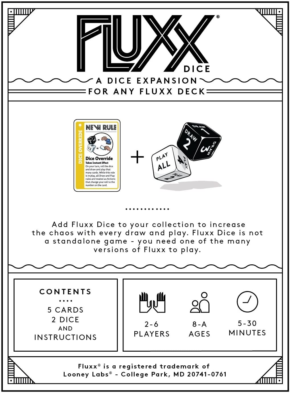FLUXX DICE - GamesLand Canada
