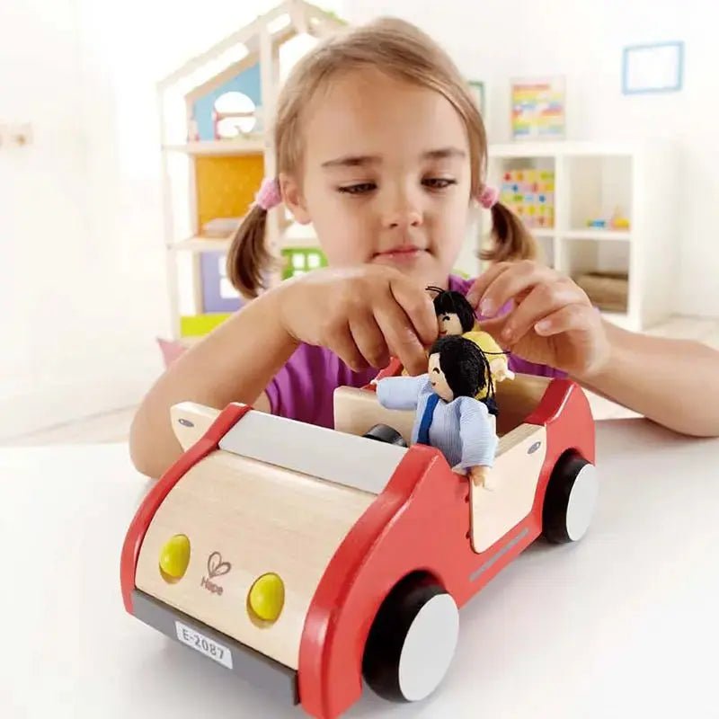 Hape Wooden Doll House Furniture Family Car - GamesLand Canada