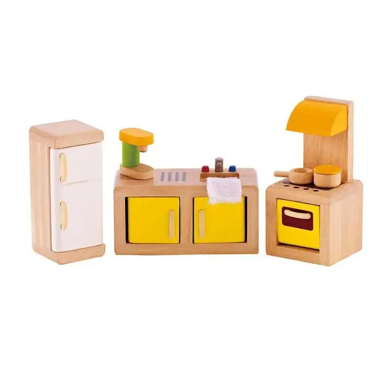 Hape Wooden Doll House Furniture Kitchen Set - GamesLand Canada