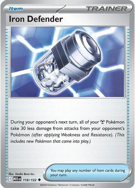 Iron Defender (118/132) (ME01: Mega Evolution) (MEG) - GamesLand Canada