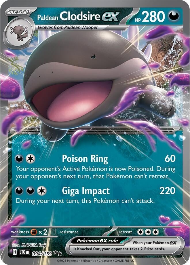 Paldean Clodsire ex (094/159) (JTG) - GamesLand Canada