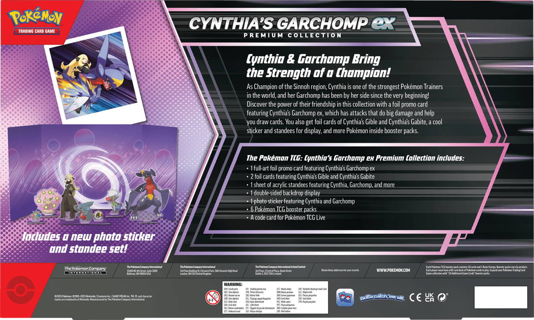 POKEMON CYNTHIA’S GARCHOMP EX PREMIUM COLLECTION - GamesLand Canada
