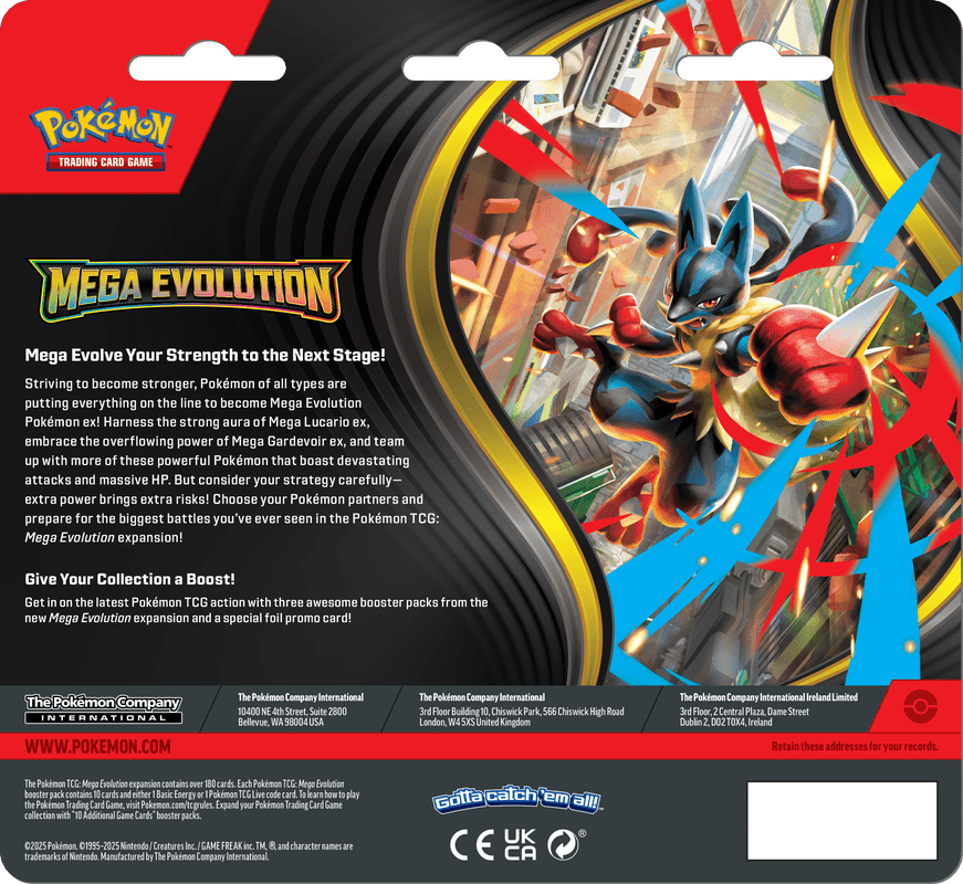 POKEMON ME01 MEGA EVOLUTION 3PK BLISTER (1 RANDOM) (PRE - ORDER) - GamesLand Canada