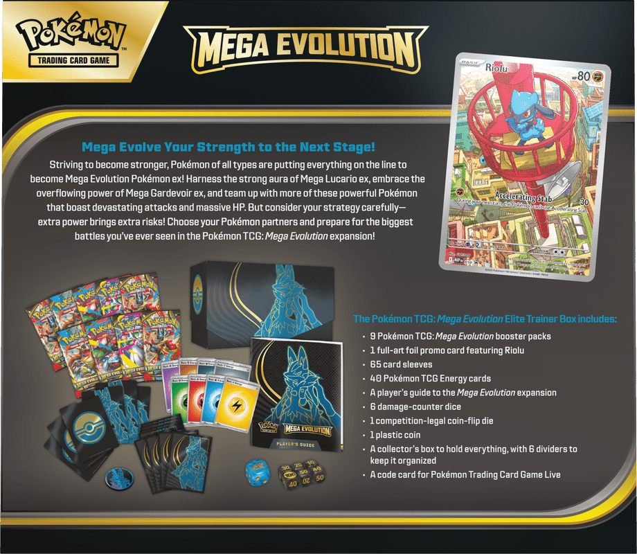 POKEMON ME01 MEGA EVOLUTION ELITE TRAINER - MEGA LUCARIO (PRE - ORDER) - GamesLand Canada