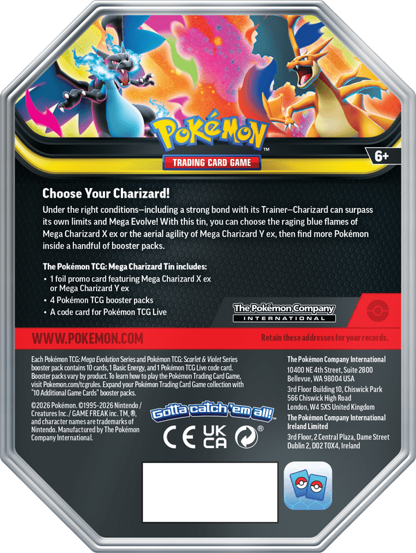 POKEMON MEGA CHARIZARD Y EX TIN (PRE - ORDER) (Copy) - GamesLand Canada