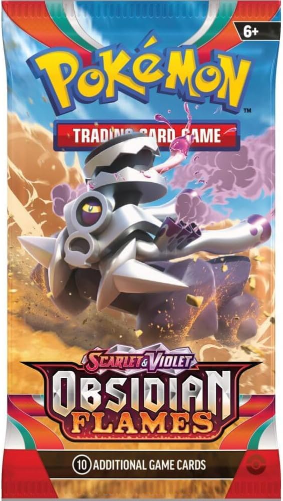 Pokemon Scarlet & Violet Obsidian Flames Booster pack - 10 cards per pack (1 Random Pack) - GamesLand Canada