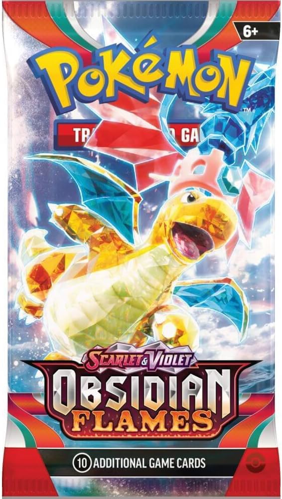 Pokemon Scarlet & Violet Obsidian Flames Booster pack - 10 cards per pack (1 Random Pack) - GamesLand Canada
