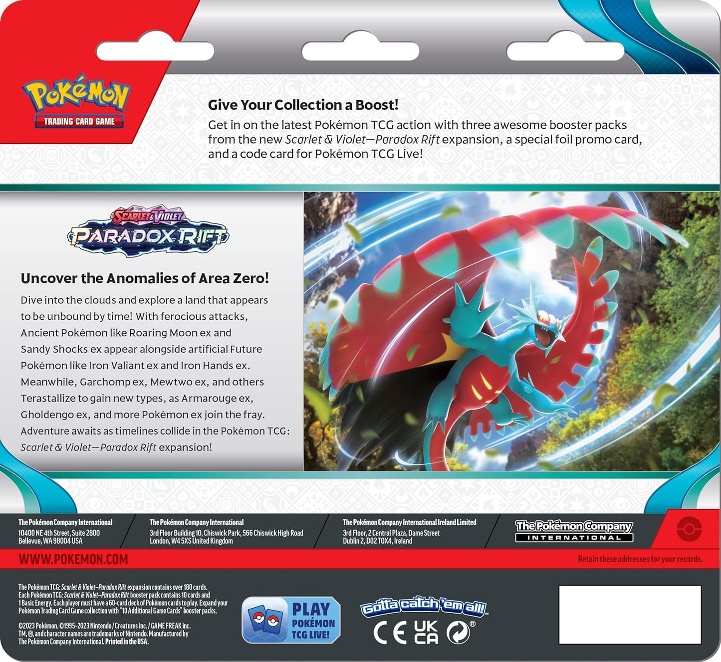 Pokemon Scarlet & Violet Paradox Rift 3 - Pack Blister (1 Random Pack) - GamesLand Canada