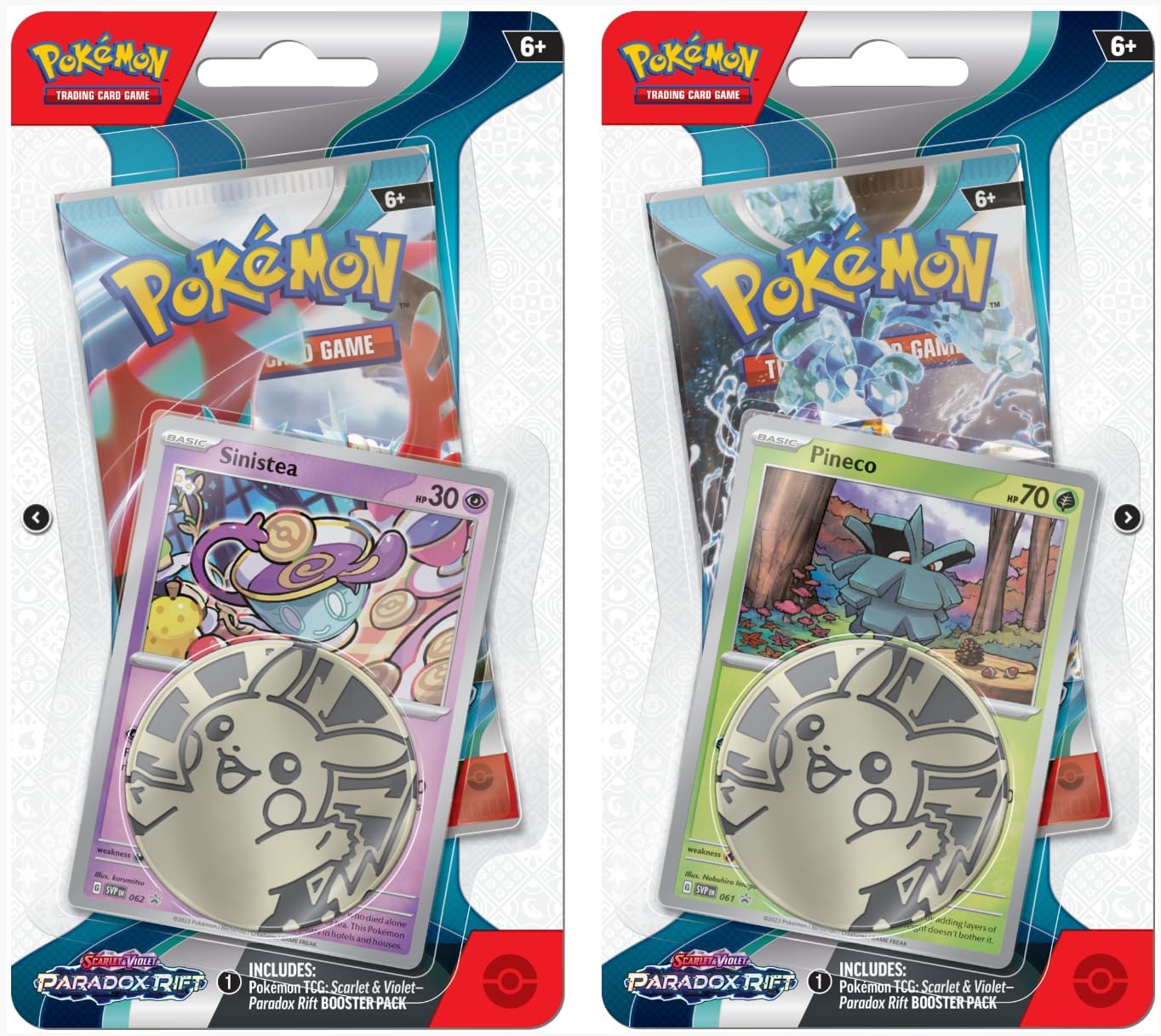Pokemon SV4 Paradox Rift Checklane Blister (Pineco or Sinistea - 1 random pack) - GamesLand Canada