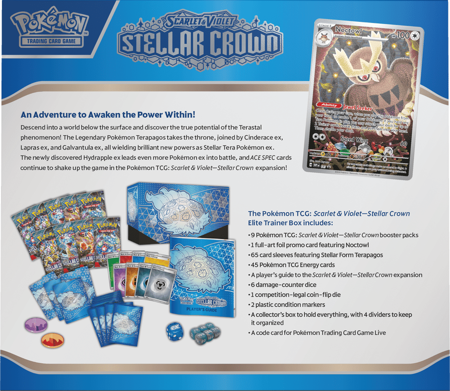 POKEMON SV7 STELLAR CROWN ELITE TRAINER BOX - GamesLand Canada