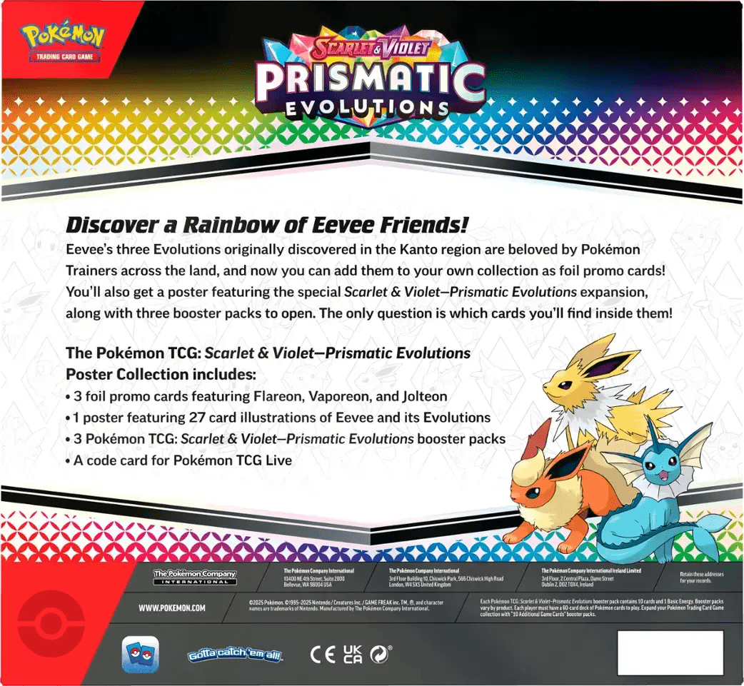 POKEMON SV8.5 PRISMATIC EVOLUTIONS POSTER COLLECTION - GamesLand Canada