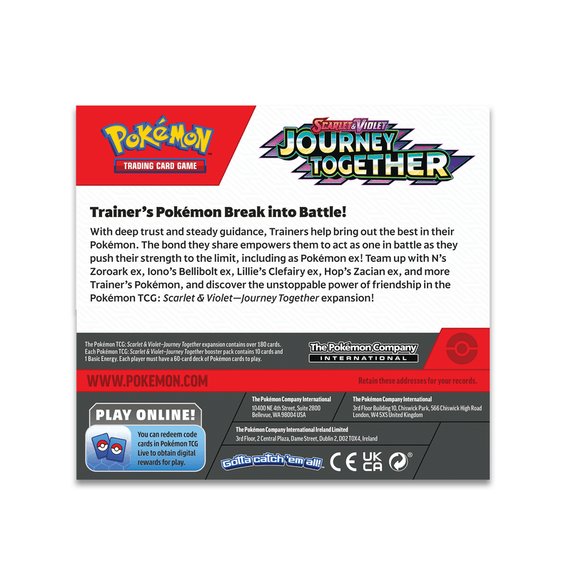 POKEMON SV9 JOURNEY TOGETHER BOOSTER BOX - GamesLand Canada