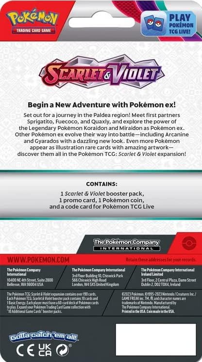 Pokemon TCG: Scarlet & Violet Checklane Blister Pack (Spidops or Espathra - 1 random pack) - GamesLand Canada